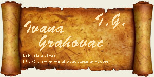Ivana Grahovac vizit kartica